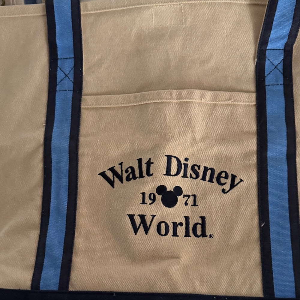 Disney Tan and Blue Canvas Tote - Picture 2 of 5